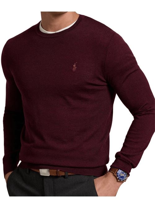 Maglia da uomo in lana, girocollo, colore wine POLO RALPH LAUREN | 710946143005